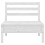 vidaXL 4-delige Loungeset massief grenenhout wit