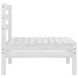 vidaXL 4-delige Loungeset massief grenenhout wit