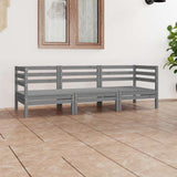 vidaXL 3-delige Loungeset massief grenenhout wit