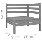 vidaXL 3-delige Loungeset massief grenenhout wit