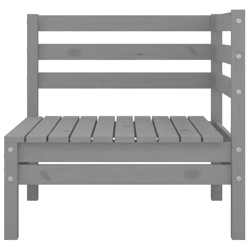 vidaXL 3-delige Loungeset massief grenenhout wit