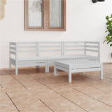 vidaXL 4-delige Loungeset massief grenenhout