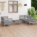 vidaXL 6-delige Loungeset massief grenenhout