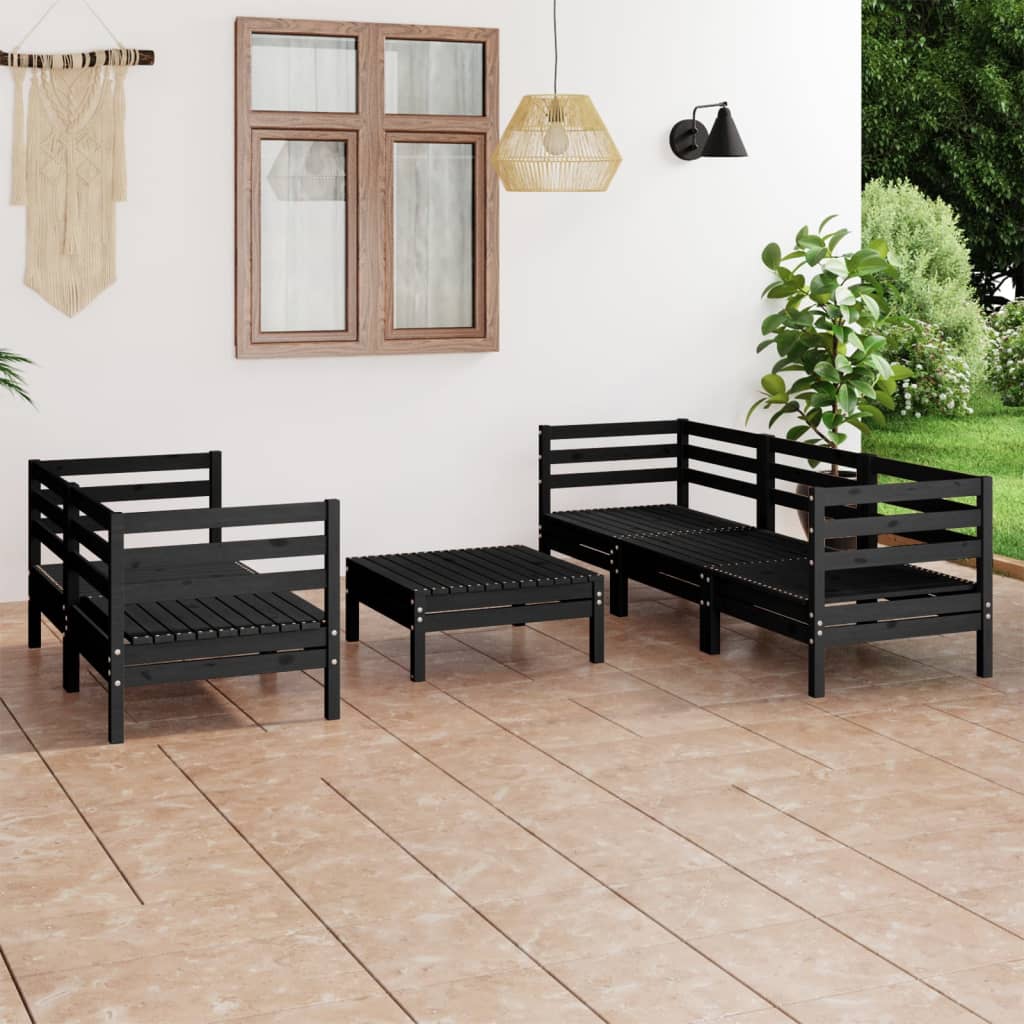 vidaXL 6-Piece Lounge Set Solid Pine Wood