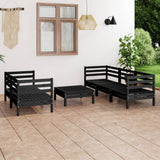 vidaXL 6-Piece Lounge Set Solid Pine Wood