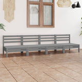 vidaXL 4-Piece Solid Pine Wood Lounge Set