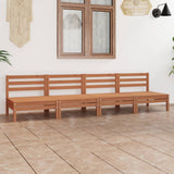 vidaXL 4-Piece Solid Pine Wood Lounge Set