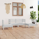 vidaXL 4-delige Loungeset massief grenenhout