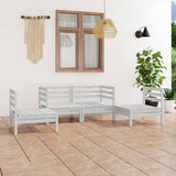vidaXL 4-Piece Solid Pine Wood Lounge Set