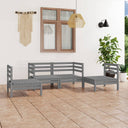 vidaXL 4-delige Loungeset massief grenenhout