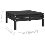 vidaXL 5-delige Loungeset massief grenenhout wit