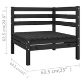 vidaXL 5-delige Loungeset massief grenenhout wit