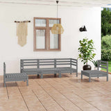 vidaXL 5-piece Lounge Set Solid Pinewood White