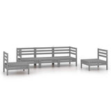 vidaXL 5-piece Lounge Set Solid Pinewood White