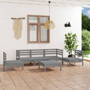 vidaXL 6-delige Loungeset massief grenenhout