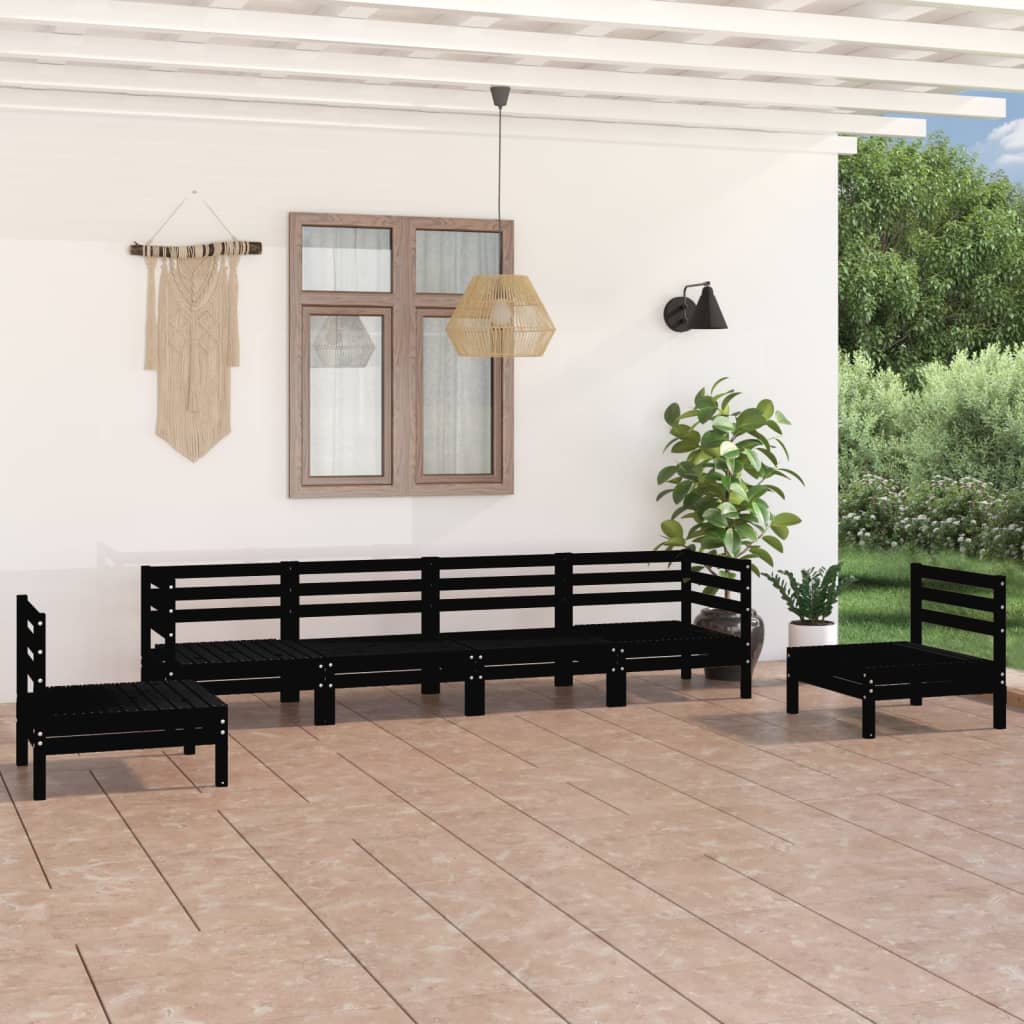 vidaXL 6-Piece Lounge Set Solid Pine Wood