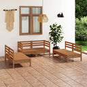 vidaXL 6-delige Loungeset massief grenenhout