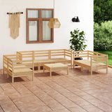 vidaXL 8-Piece Lounge Set Solid Pine Wood