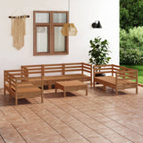 vidaXL 8-Piece Lounge Set Solid Pine Wood