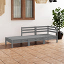 vidaXL 3-delige Loungeset massief grenenhout