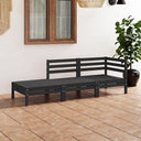 vidaXL 3-delige Loungeset massief grenenhout