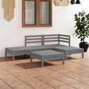vidaXL 5-delige Loungeset massief grenenhout wit