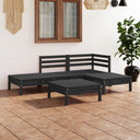 vidaXL 5-delige Loungeset massief grenenhout wit