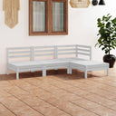 vidaXL 4-delige Loungeset massief grenenhout