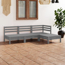 vidaXL 4-delige Loungeset massief grenenhout