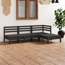 vidaXL 4-delige Loungeset massief grenenhout