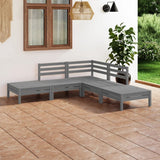 vidaXL 5-Piece Lounge Set Solid Pine Wood