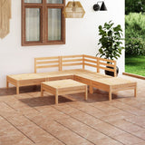 vidaXL 6-Piece Lounge Set Solid Pinewood White