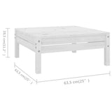 vidaXL 6-delige Loungeset massief grenenhout grijs