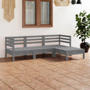 vidaXL 4-delige Loungeset massief grenenhout