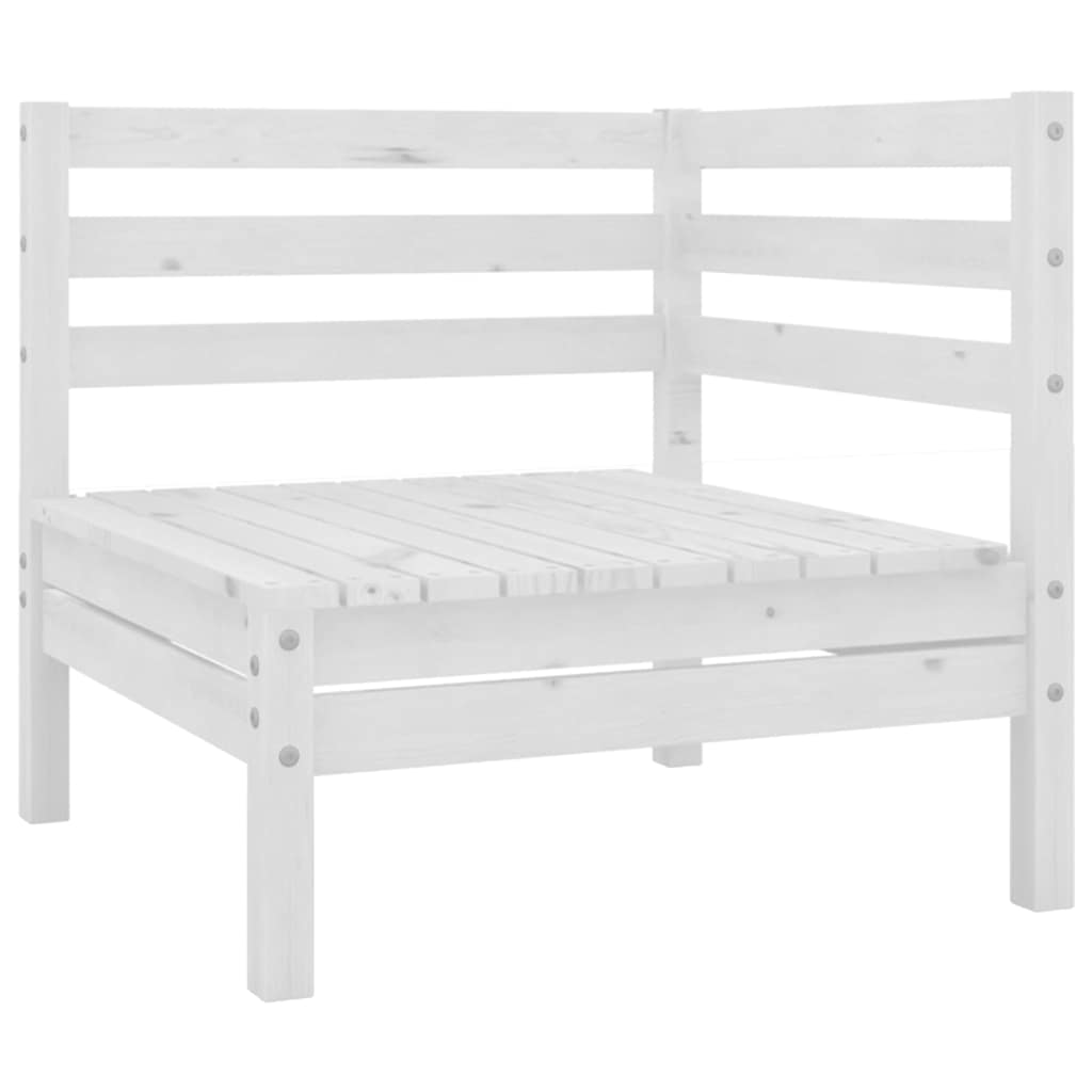 vidaXL 5-delige Loungeset massief grenenhout wit