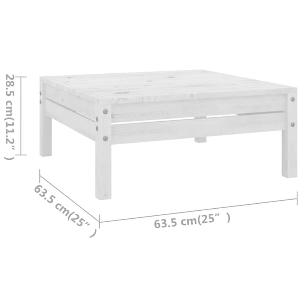 vidaXL 5-delige Loungeset massief grenenhout wit