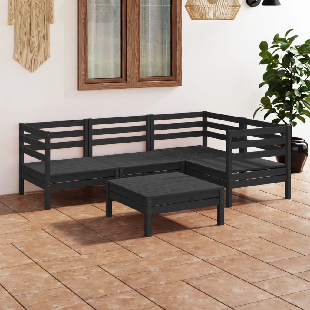 vidaXL 5-Piece Lounge Set Solid Pine Wood