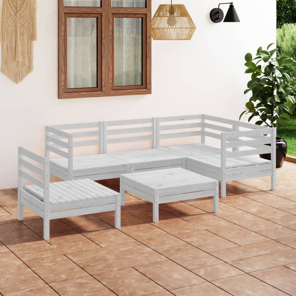 vidaXL 6-Piece Lounge Set Solid Pine Wood
