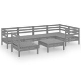 vidaXL 7-Piece Lounge Set Solid Pine Wood White