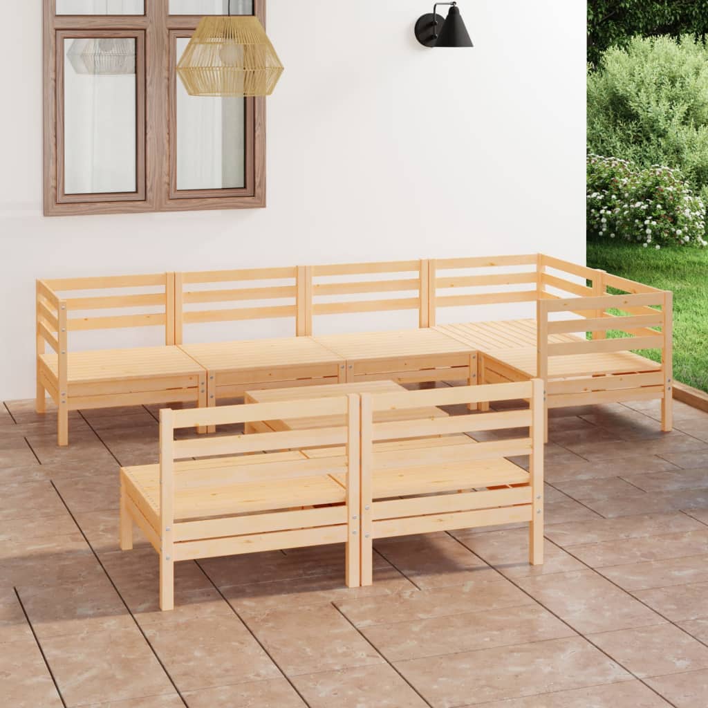 vidaXL 8-delige Loungeset massief grenenhout