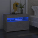 vidaXL Nachtkastje met LED-verlichting 60x35x40 cm bewerkt hout wit