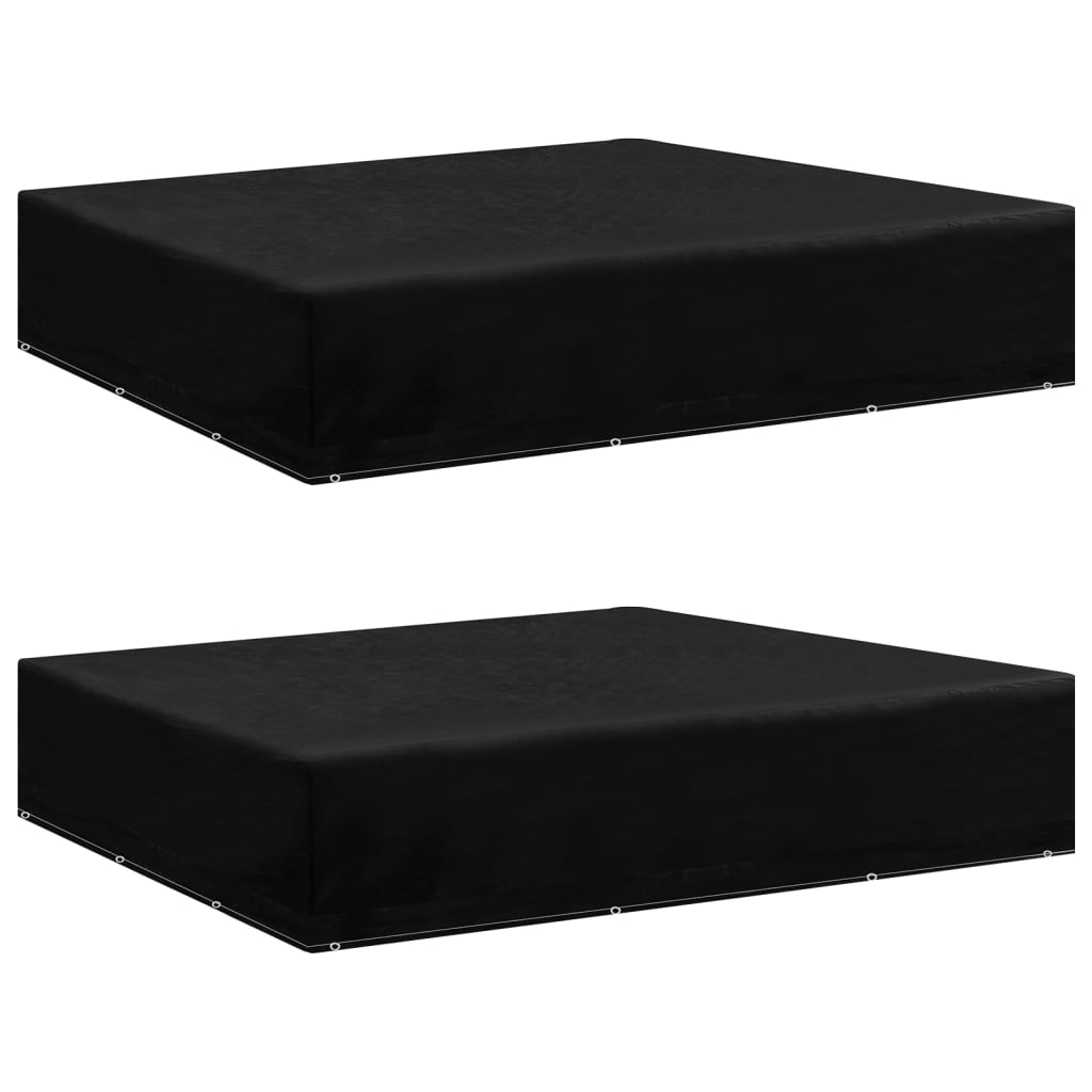 vidaXL Tuinmeubelhoezen poly rattan 2 st 4-persoons 113x113 cm