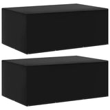 vidaXL Tuinmeubelhoezen poly rattan 2 st 4-persoons 113x113 cm