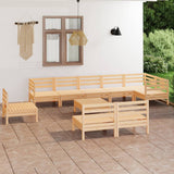 vidaXL 10-Piece Solid Pinewood Lounge Set