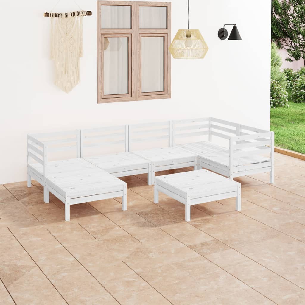 vidaXL 7-Piece Lounge Set Solid Pine Wood