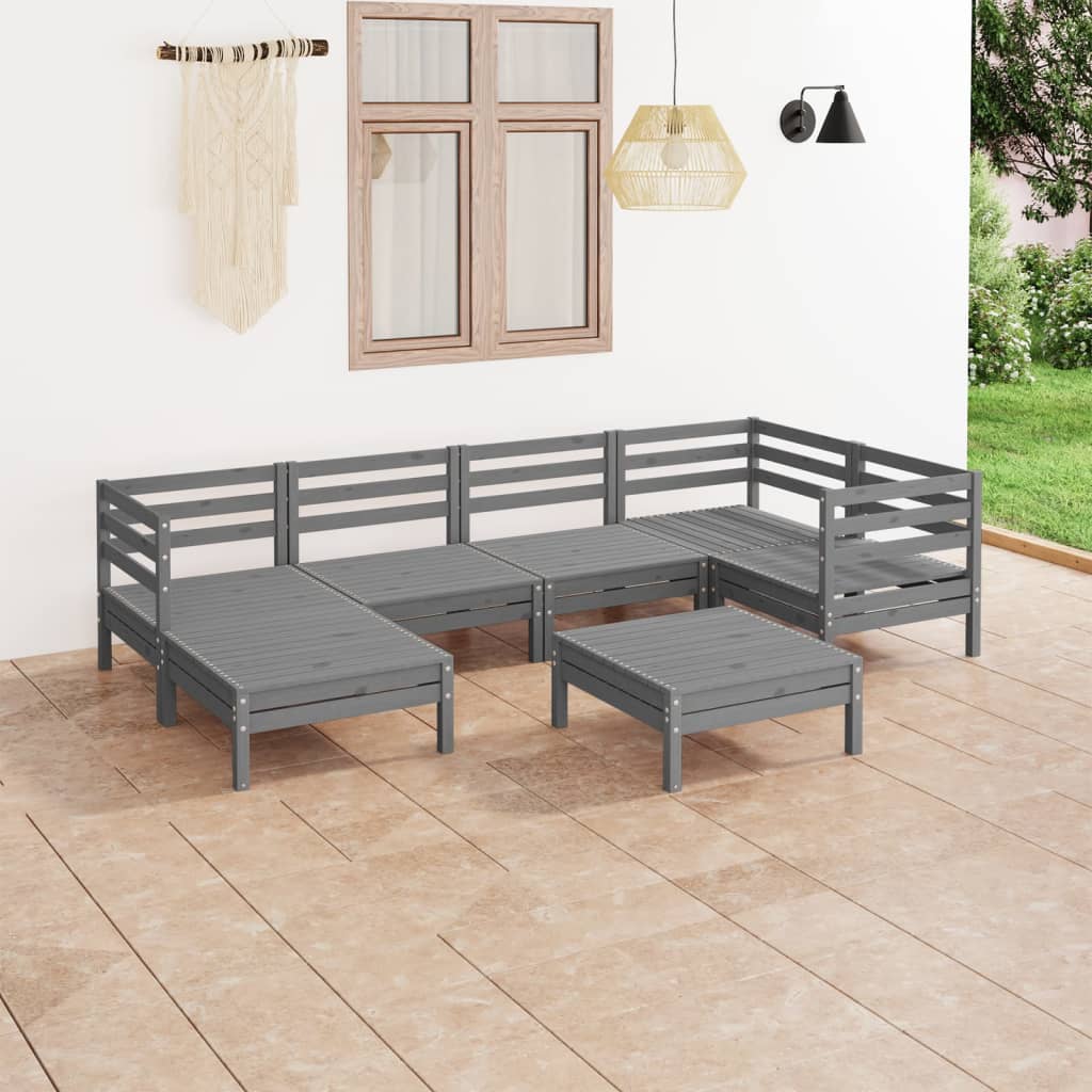 vidaXL 7-Piece Lounge Set Solid Pine Wood