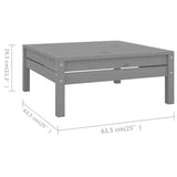vidaXL 8-Delige Loungeset massief grenenhout wit
