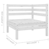 vidaXL 7-delige Loungeset massief grenenhout wit