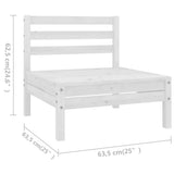 vidaXL 7-delige Loungeset massief grenenhout wit
