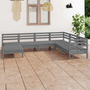 vidaXL 7-delige Loungeset massief grenenhout wit